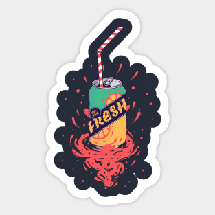 Orange soda Sticker